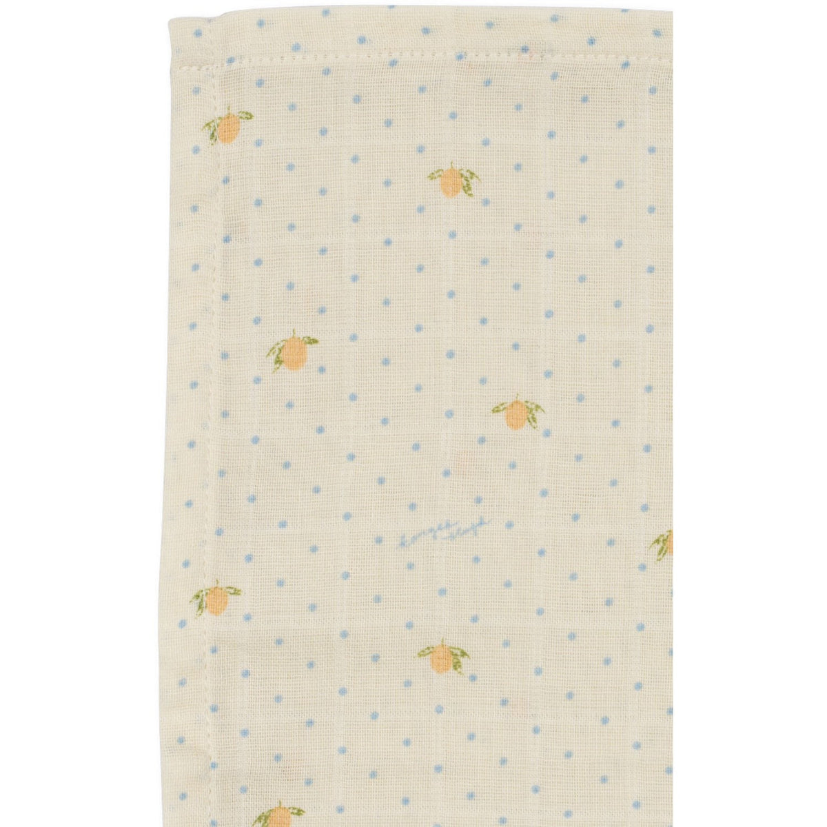 Konges Sløjd Lemon Dot 3 Pack Muslin Cloth Gots