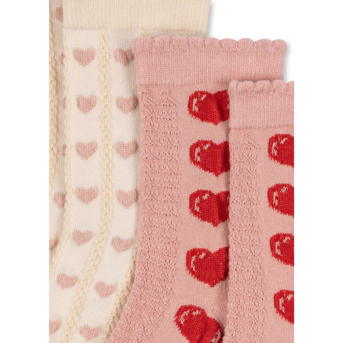 Konges Sløjd Heart Mix 2 Pack Heart Jaquard Strumpor