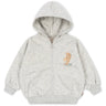 Konges Sløjd Grey Melange Lou Sweat Zip Huva Gots