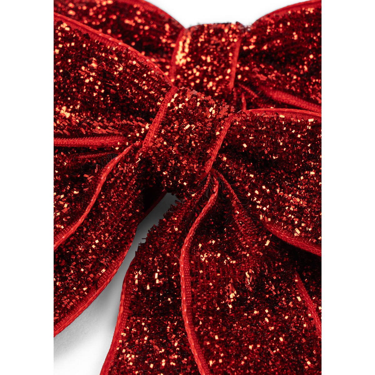 Konges Sløjd Red Glitter 2 Pack Sammet Dubbel Rosett Hair Clips