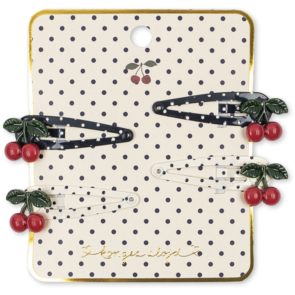 Konges Sløjd Multi 4 Pack Cherry Dot Hair Clip