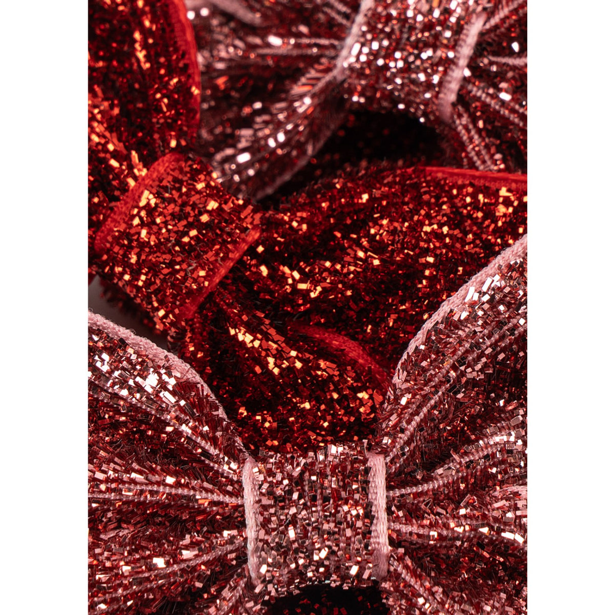 Konges Sløjd Red Glitter/ Rose Glitter 4 Pack Micki Rosett Hair Clips
