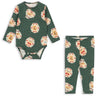 Konges Sløjd Deer Diary Green Basic Body/Pants Sett Gots