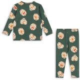 Konges Sløjd Deer Diary Green Basic Blouse/Pants Sett Gots
