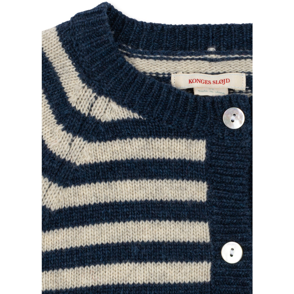 Konges Sløjd Blue Stripe Billi Stickad Cardigan