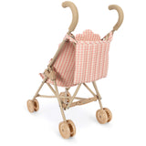 Konges Sløjd Pink Check Poppy Docka Stroller Sett