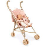 Konges Sløjd Pink Check Poppy Docka Stroller Sett