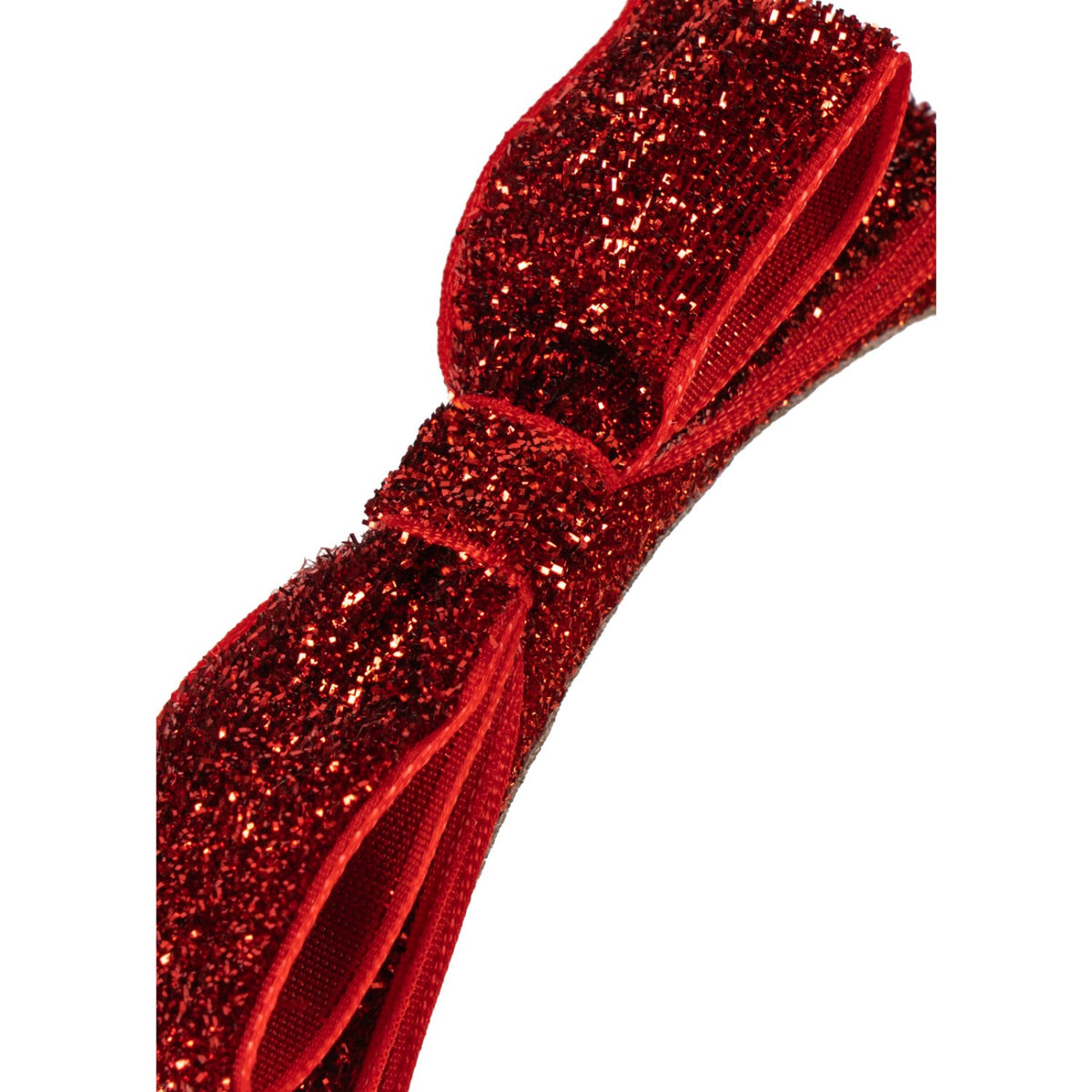 Konges Sløjd Red Glitter Sammet Rosett Hairbrace