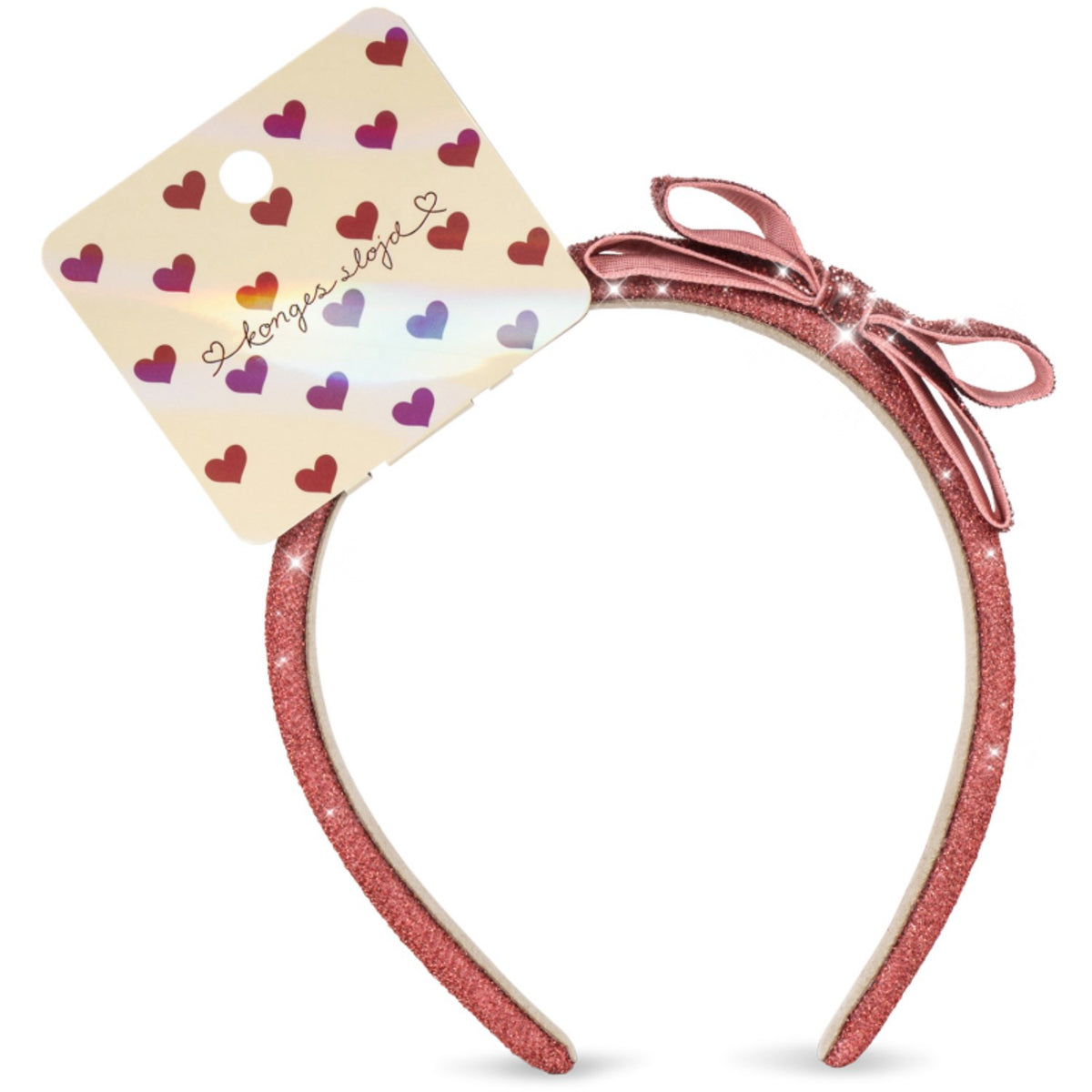 Konges Sløjd Rose Glitter Sammet Rosett Hairbrace