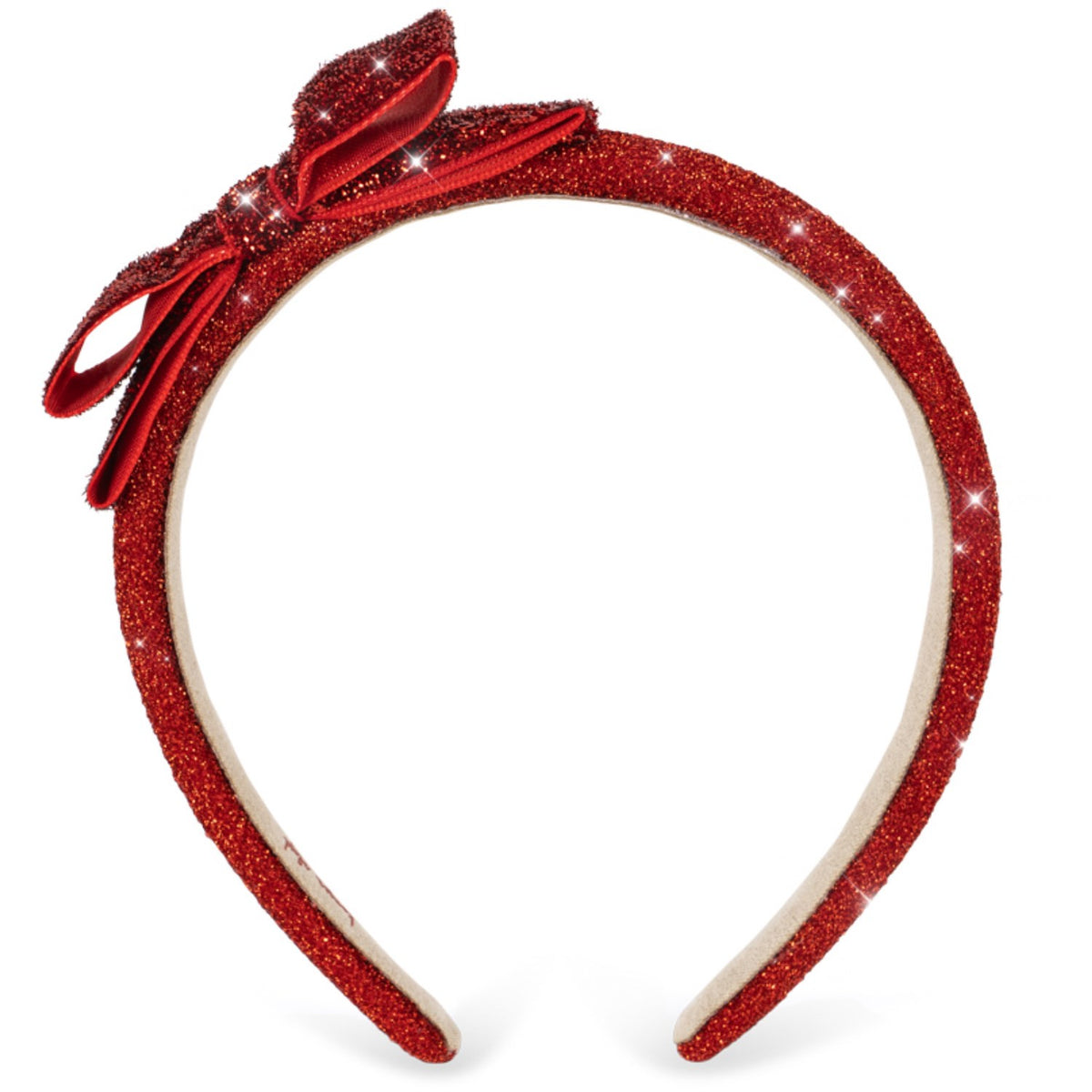 Konges Sløjd Red Glitter Sammet Rosett Hairbrace