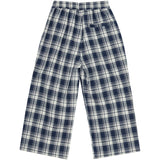 brunobruno nation Mood Indigo Blue Check Francis Navy Check Byxor