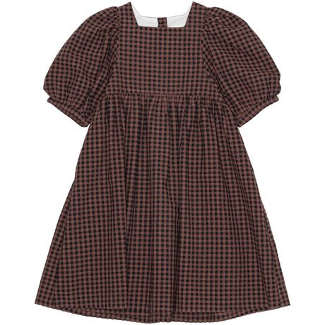 brunobruno nation Marron Plum Check Alva Klänning