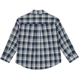 brunobruno nation Mood Indigo Blue Check Virgil Navy Check Skjorta