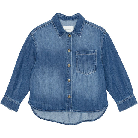 brunobruno nation Mid Blue Denim Ina Denim Skjorta