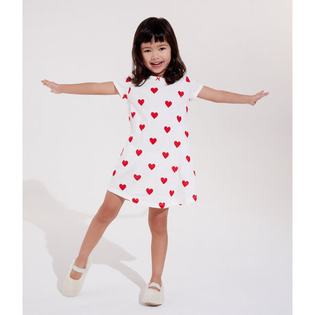 Petit Bateau MARSHMALLOW/TERKUIT Kort Ärmar Klänning