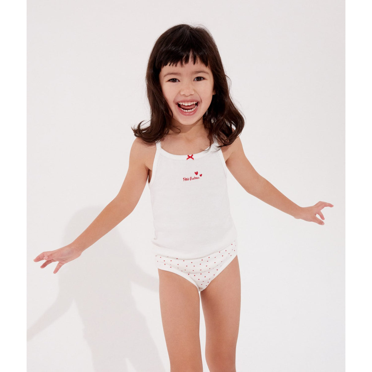 Petit Bateau Hearts Chemise Topp 2-Pack