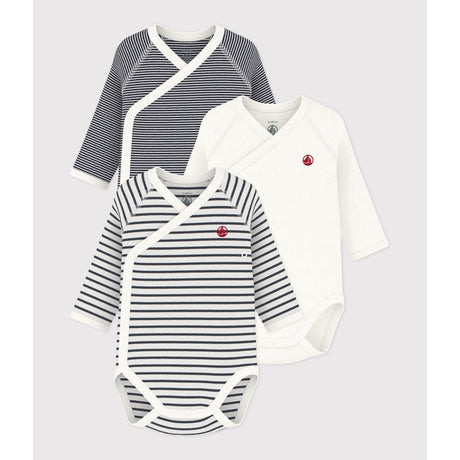 Petit Bateau Navy/White 3-pack Body