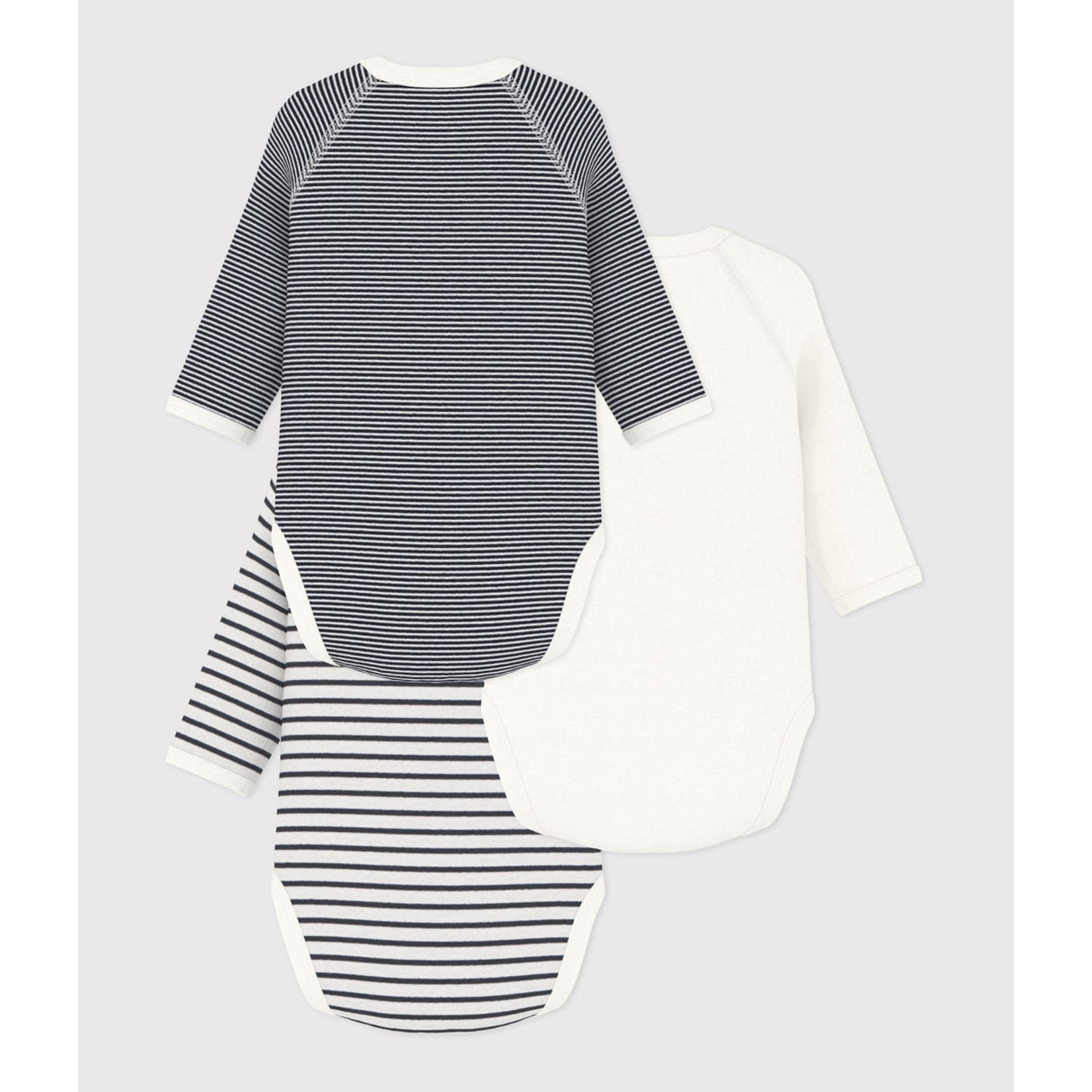 Petit Bateau Navy/White 3-pack Body
