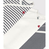 Petit Bateau Navy/White 3-pack Body