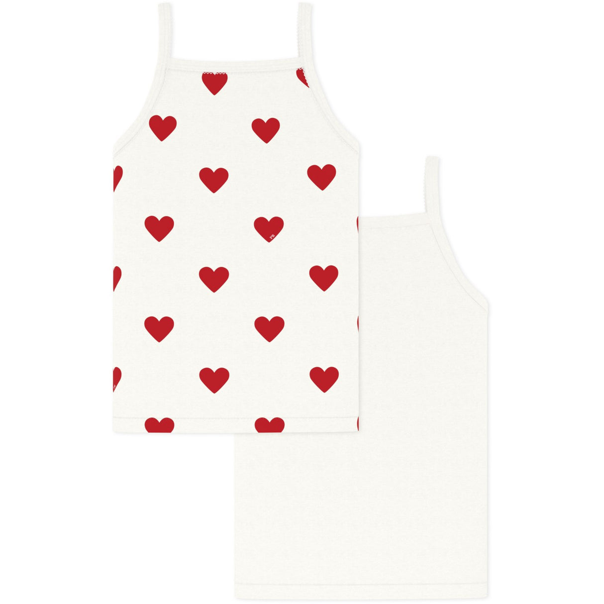Petit Bateau Hearts Chemise Topp 2-Pack