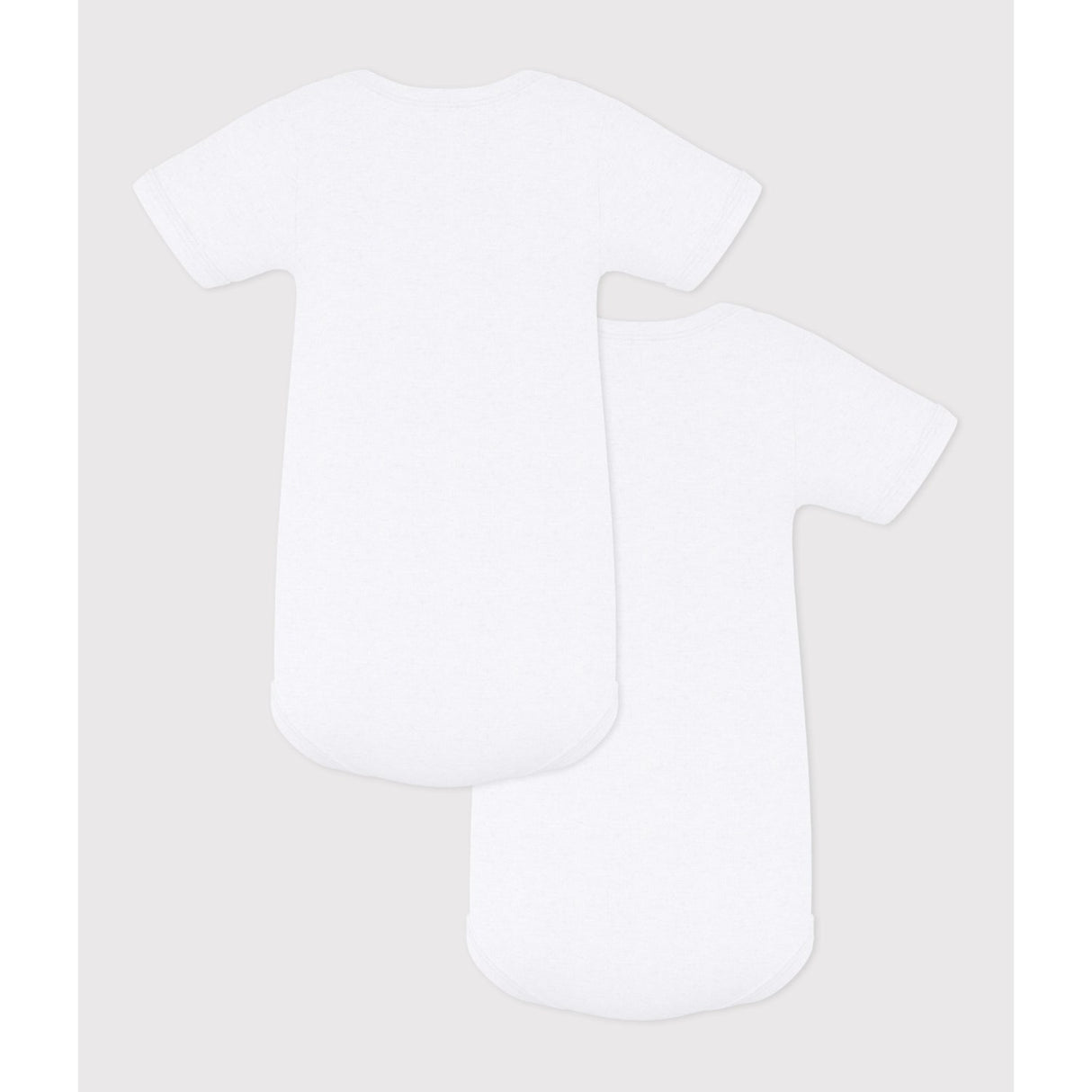 Petit Bateau White 2-pack Kortärmad Body