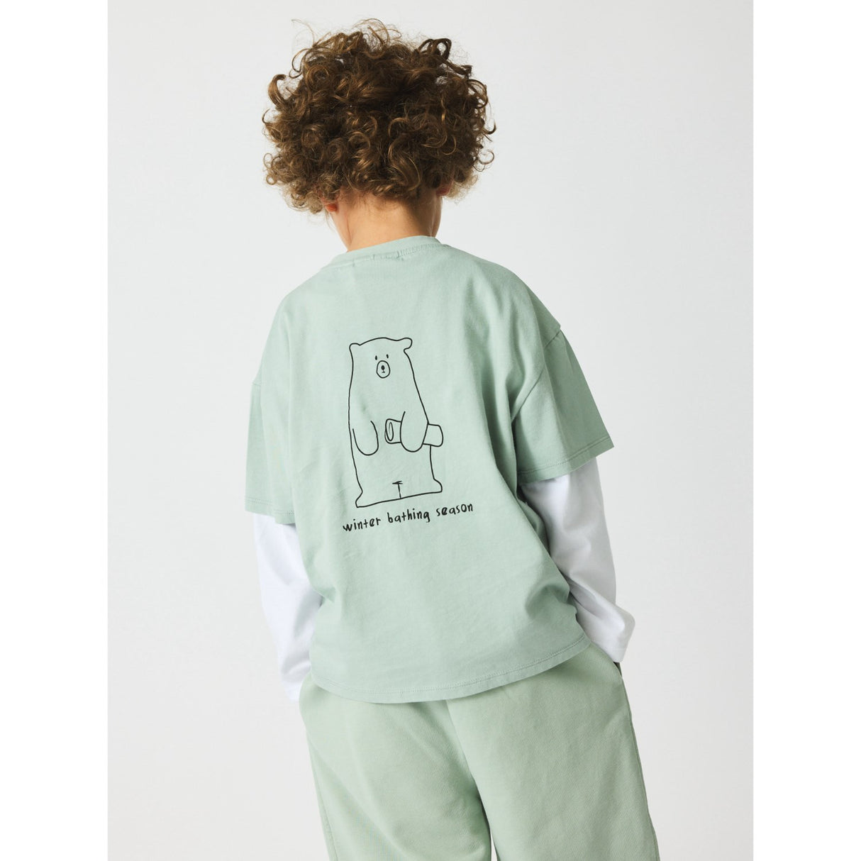 brunobruno nation Aqua Gray Nanna Winter Bathing T-Shirt