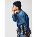 brunobruno nation Mid Blue Denim Ina Denim Skjorta