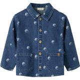 Lil'Atelier Dark Blue Denim Nmmlivo Ls Loose Dnm Skjorta 2001-Se Lil