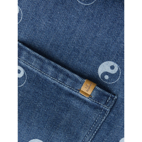 Lil'Atelier Dark Blue Denim Nmmlivo Ls Loose Dnm Skjorta 2001-Se Lil