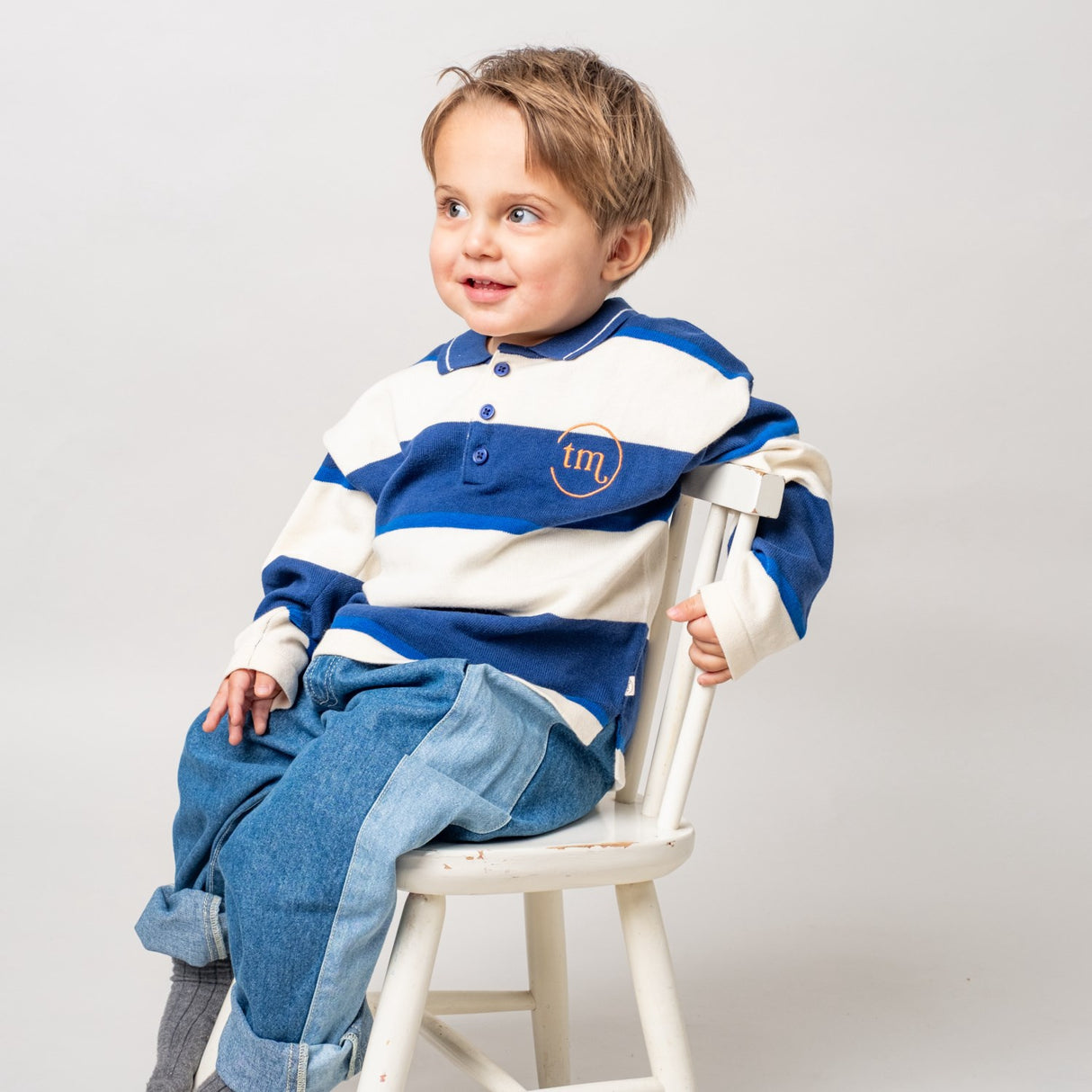 That's Mine Blue Stripe Vagnar Sweater