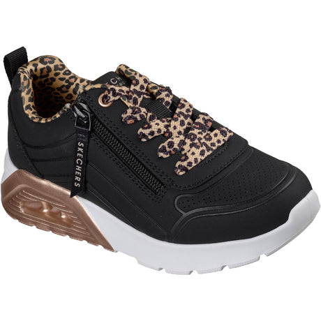 Skechers Black Uno Lite 2.0 - Leopard Stride