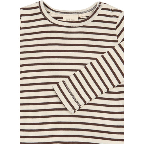 Petit Piao Chestnut Striped Ppsky Blus