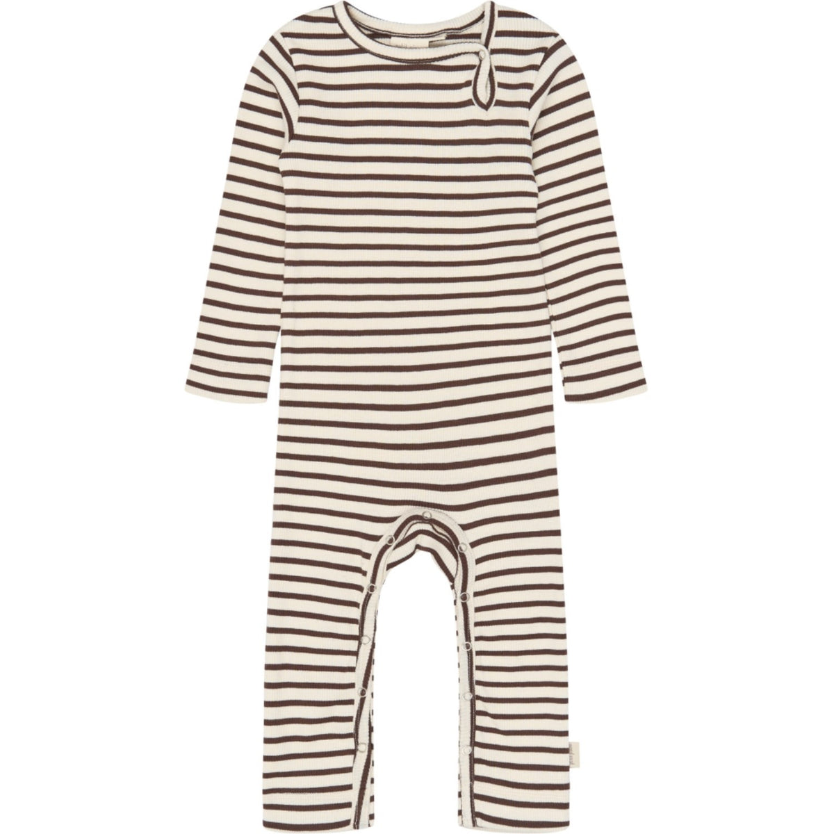 Petit Piao Chestnut Striped Ppsky L_S Byxdress