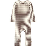 Petit Piao Chestnut Striped Ppsky L_S Byxdress