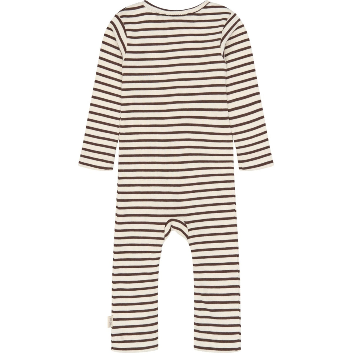 Petit Piao Chestnut Striped Ppsky L_S Byxdress