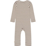 Petit Piao Chestnut Striped Ppsky L_S Byxdress