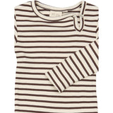 Petit Piao Chestnut Striped Ppsky L_S Byxdress