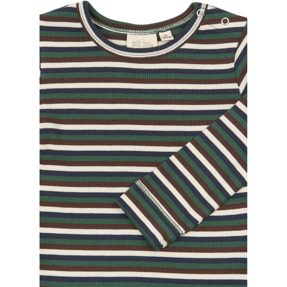 Petit Piao Trekking Green Multistriped Ppsong Blus
