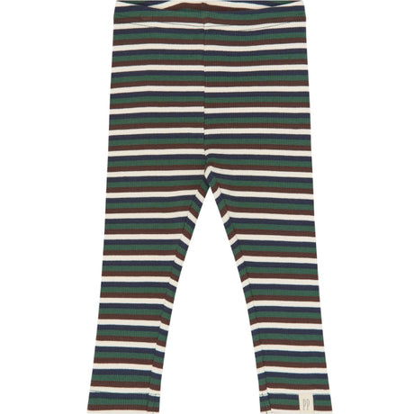 Petit Piao Trekking Green Multistriped Ppsong Leggings