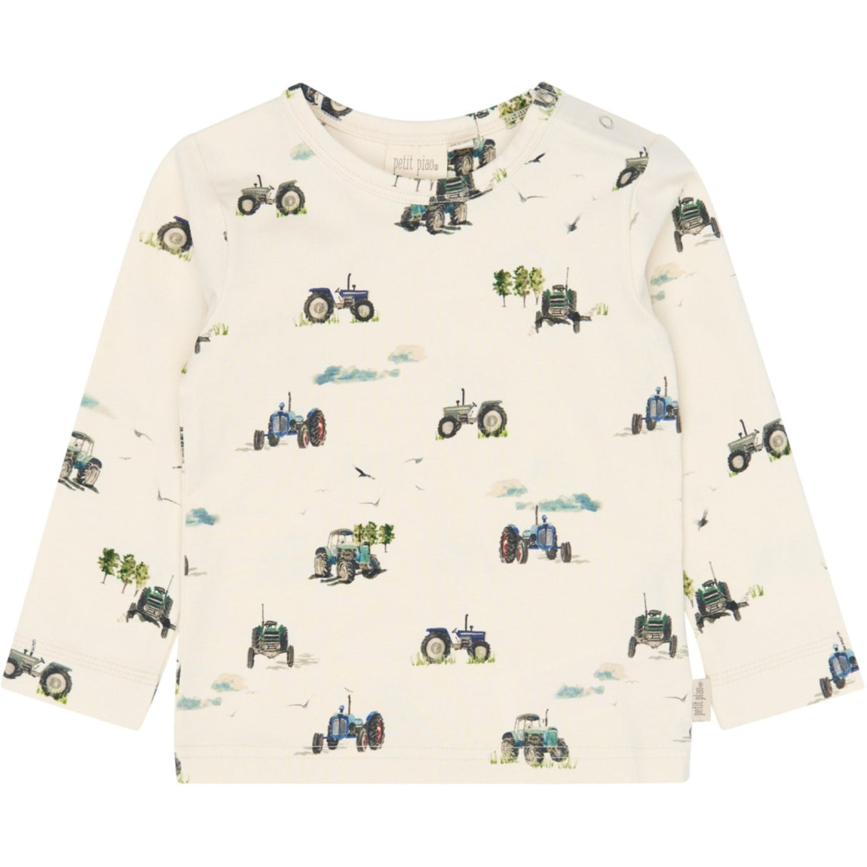 Petit Piao Eggnog Tractor Aop Ppstar Blus