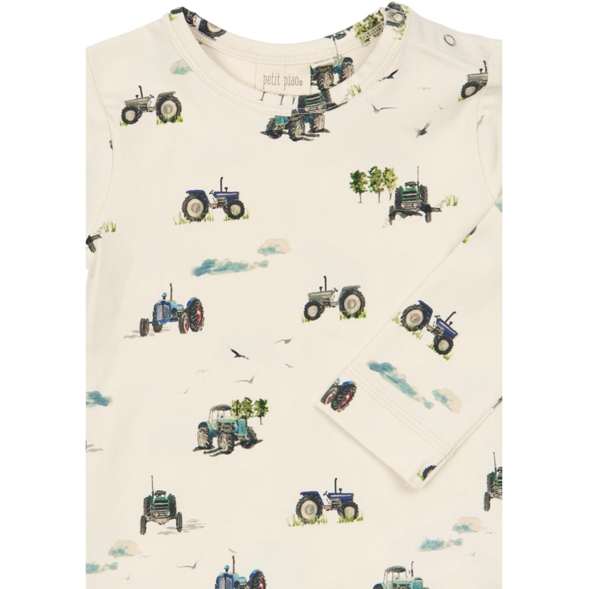 Petit Piao Eggnog Tractor Aop Ppstar Blus
