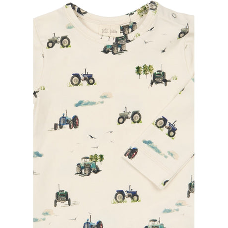 Petit Piao Eggnog Tractor Aop Ppstar Blus