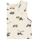Petit Piao Eggnog Tractor Aop Ppstar Boys Undertröja 2-Pack