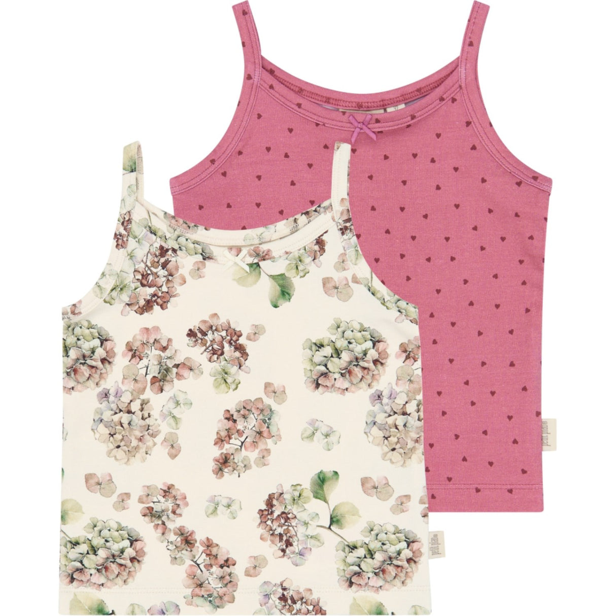 Petit Piao Eggnog Hydranger Aop Ppstar Girls Undertröja 2-Pack