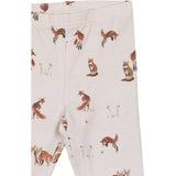 Petit Piao Gray Morn Fox Aop Ppstar Leggings