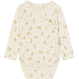 Petit Piao Eggnog Rabbit Aop Ppdio L_S Body Fold Pointelle Nb