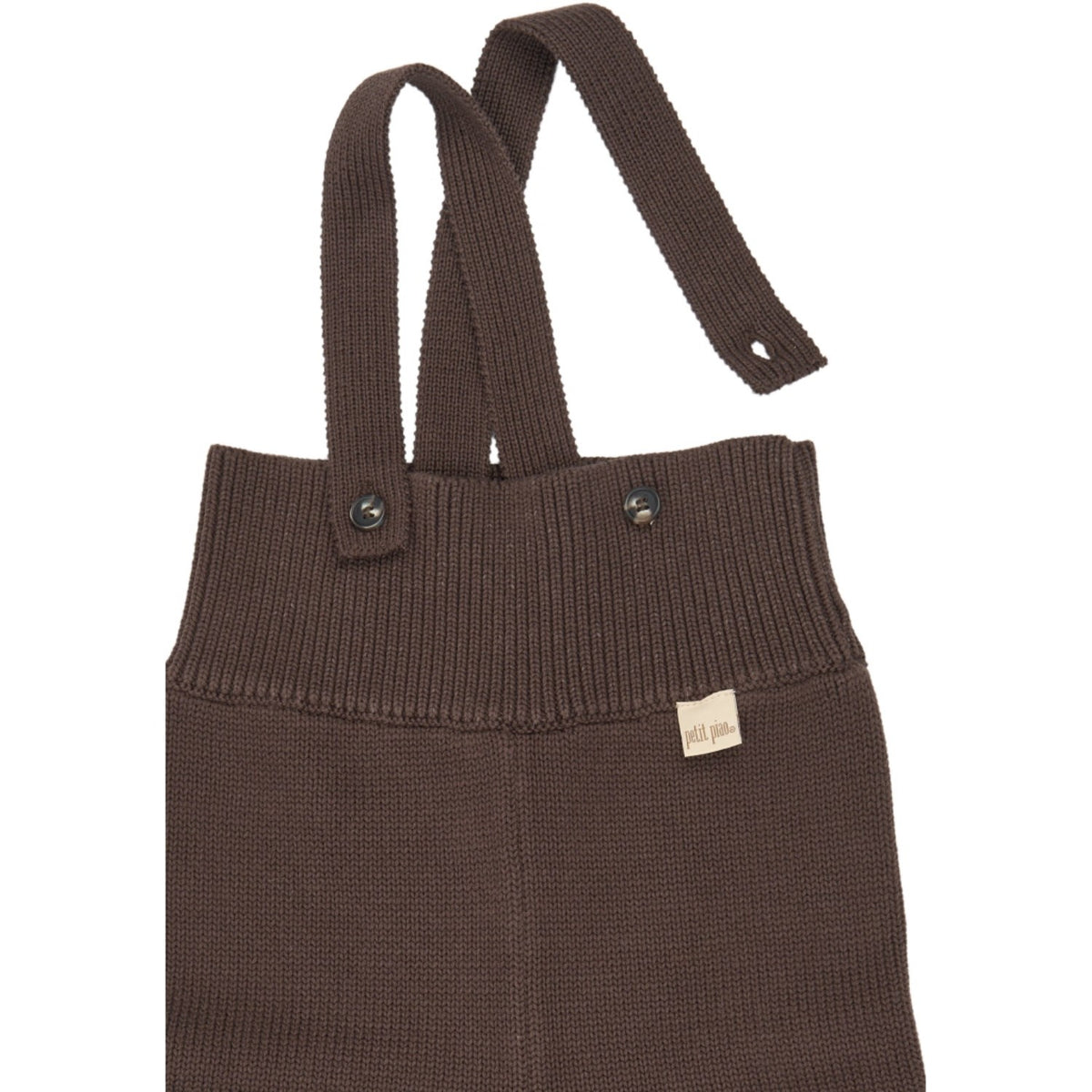 Petit Piao Chestnut Ppdag Højt Rem Stickad Byxor