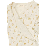 Petit Piao Eggnog Rabbit Aop Ppdio L_S Byxdress Fold Feet Pointelle Nb