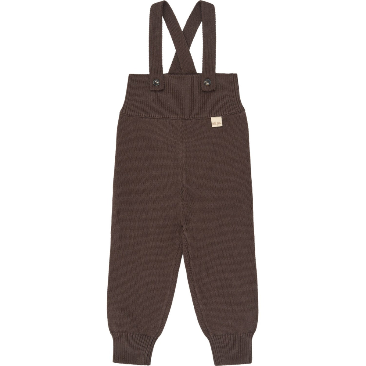 Petit Piao Chestnut Ppdag Højt Rem Stickad Byxor