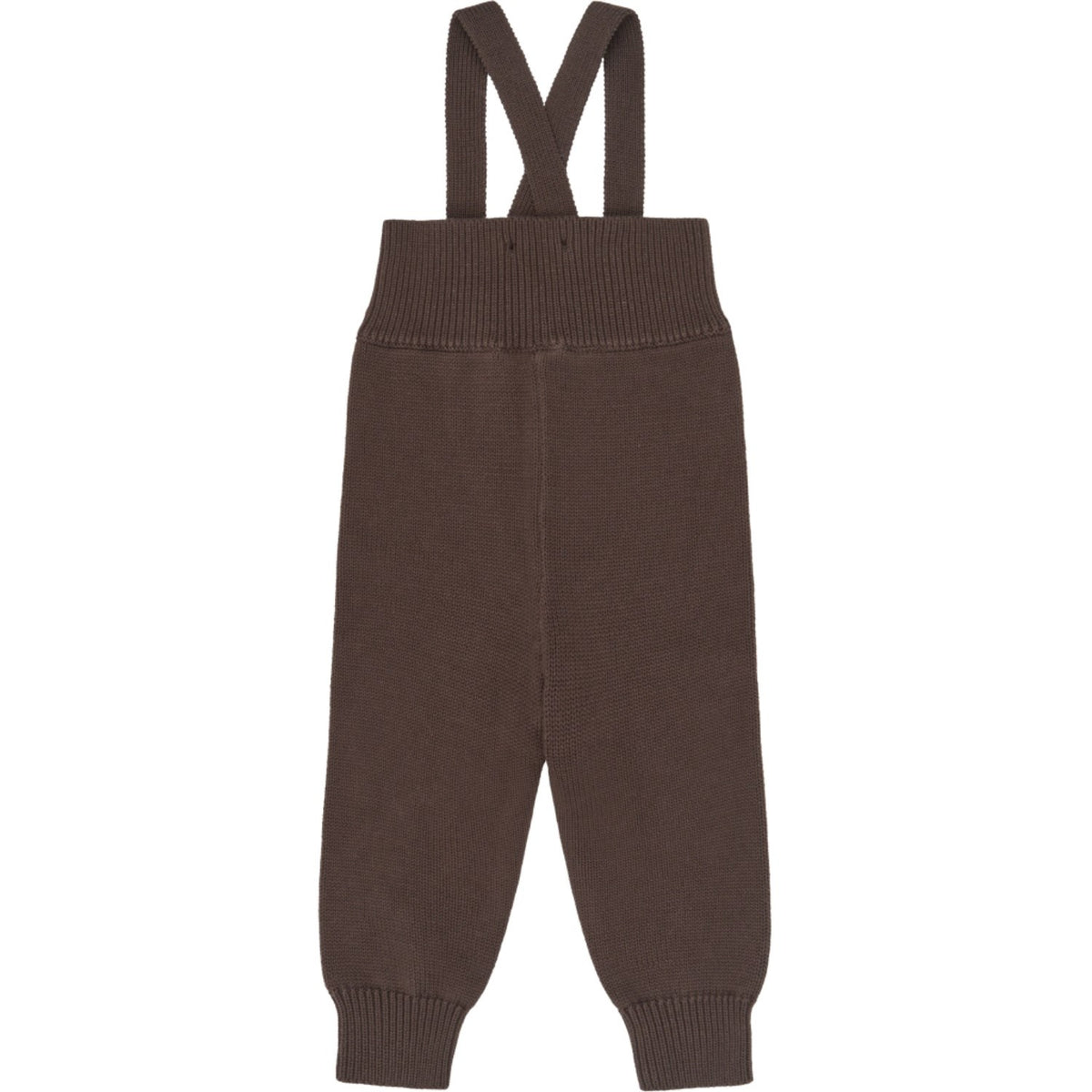 Petit Piao Chestnut Ppdag Højt Rem Stickad Byxor